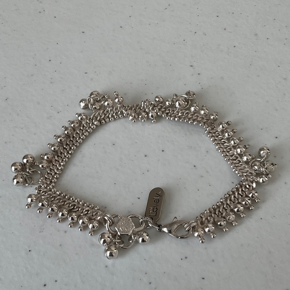 And Lovely Elegant Sterling Silver Bell Bracelet